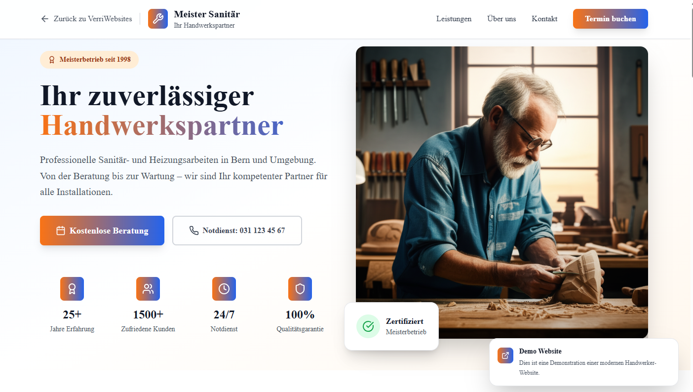 Handwerk Demo Preview