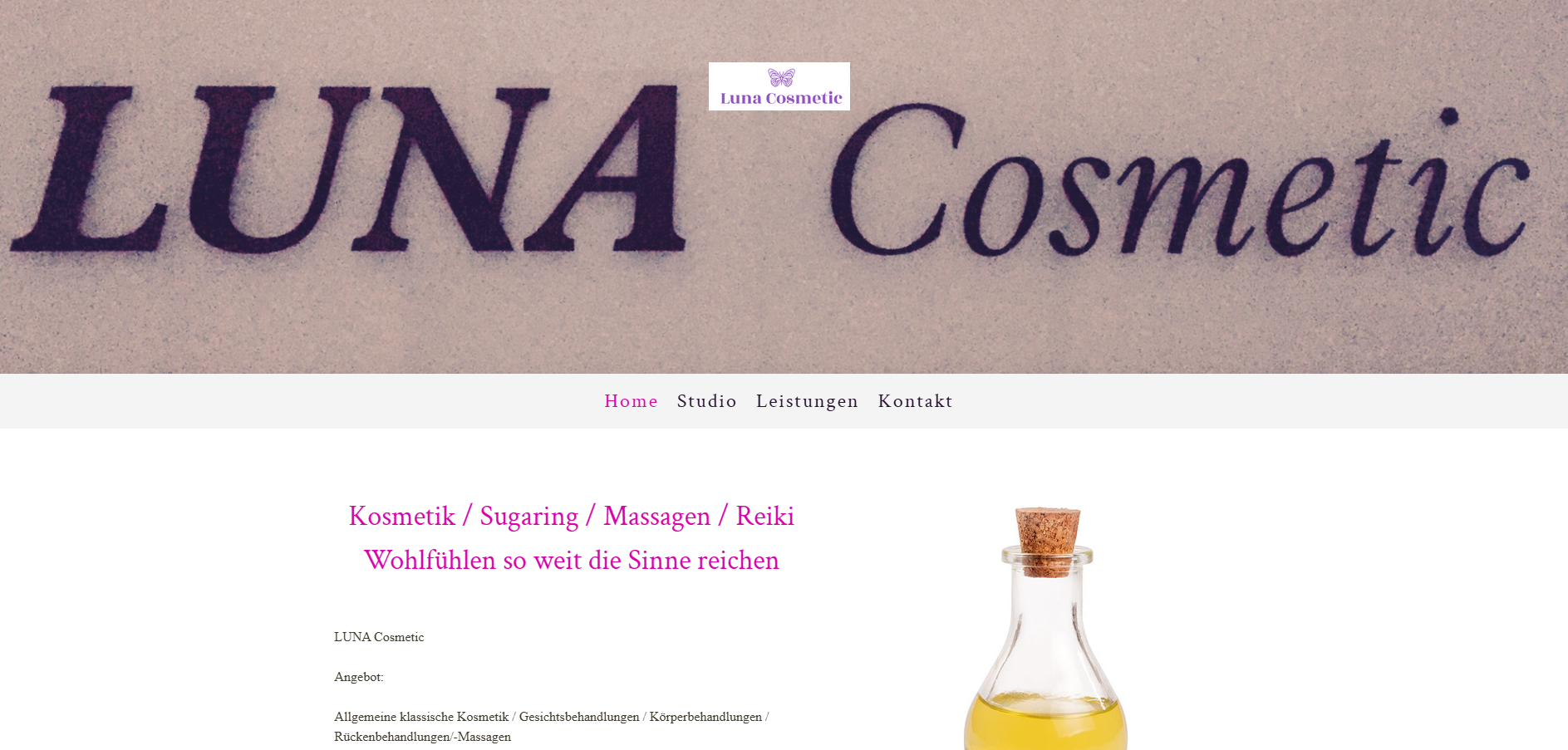Luna Cosmetic - Alte Website